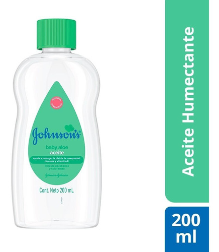 Aceite Para Bebé Johnson's Con Aloe Y Vitamina E X 200 Ml