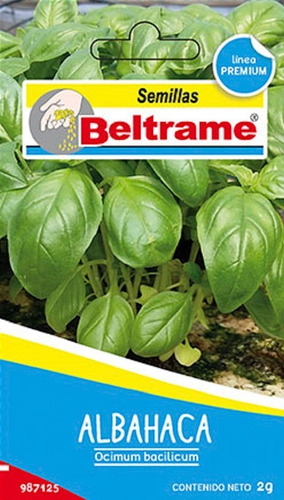 Semillas De Albahaca Aromatica Beltrame 2g Huerta