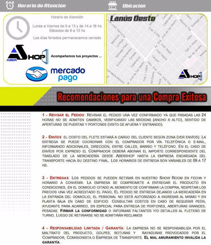 Postigon Aluminio 150x150 De Abrir 2 Hojas Abershop