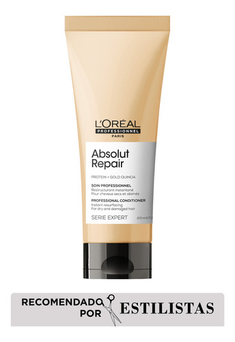 Acondicionador L'Oréal Professionnel Serie Expert Absolut Repair Gold Quinoa + Protein en botella de 200mL por 1 unidad