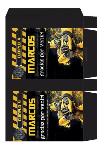Kit Imprimible Bumblebee Transformers Robots Optimus W46