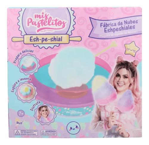 Mis Pastelitos Máquina De Algodón De Azúcar De Juguete Color Rosa Chicle