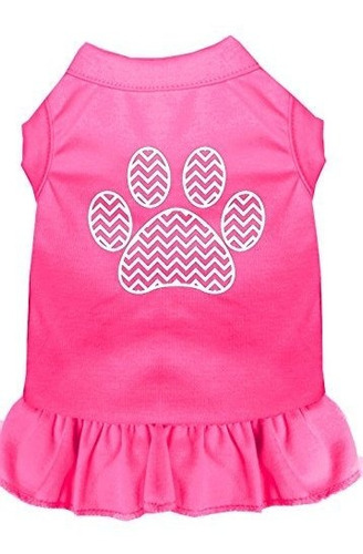 Vestido Para Mascotas Con Diseño En Rosa Con Huellas.