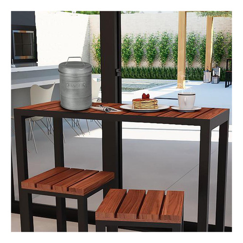 Conjunto 3 Porta Condimentos Potes Café Açúcar Cookie Retro