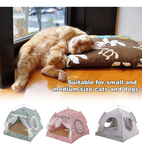 Carpa Plegable Para Mascotas, Lavable, Elegante Caseta Para
