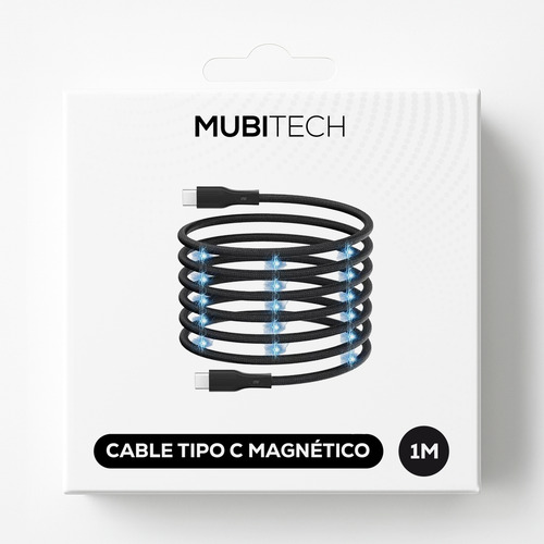 Cable Tipo C A Tipo C Magnetico Carga Rápida 65w 1m Mubitech