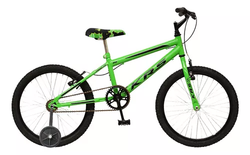 Bicicleta Infantil Aro 20 Redstone Alpha G Preto/Verde e Laranja