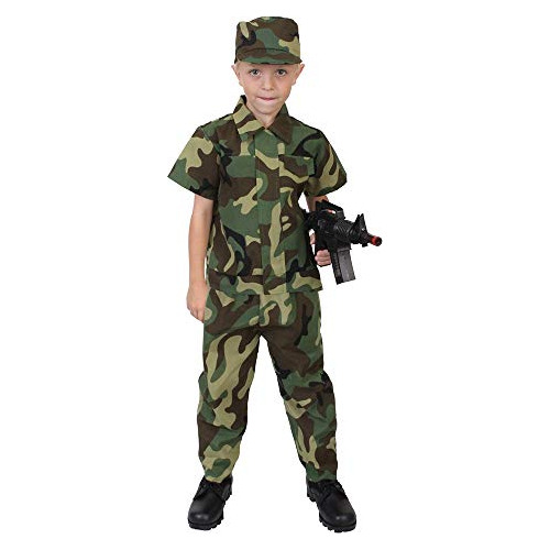 Disfraz De Soldado De Camuflaje Niños