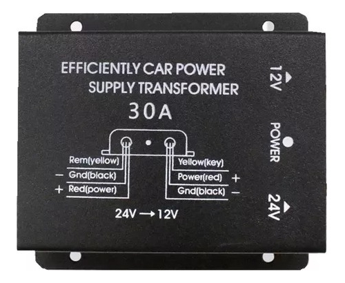 Transformador De Voltaje 24 A 12 Volt 30 Amperes Para Camion