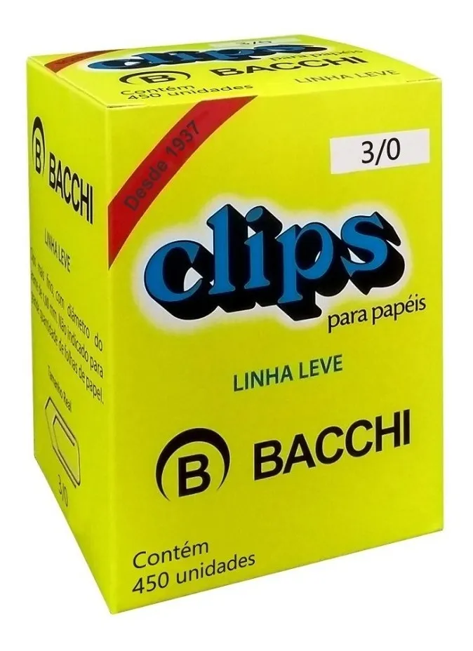 Clips para papéis e pastas mais vendidos de 2024: Metal colorido ou cinza Bacchi?