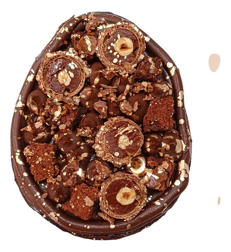Medio Huevo De Pascua Relleno Chocolate Cobertura Nutella