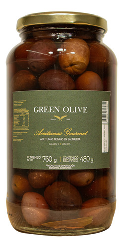 Aceitunas Negras Green Olive N°000 En Salmuera 480g Vidrio