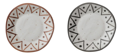 Plato De Colores, Diseo Sol, Set 2, Stoneware