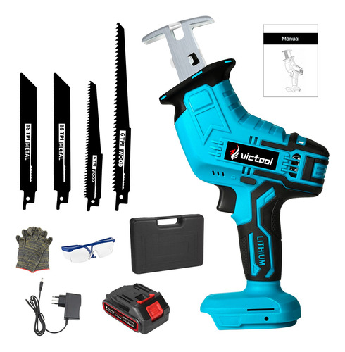Victool Serrote Elétrico Recíproco Sem Fio Com 5 Lâminas