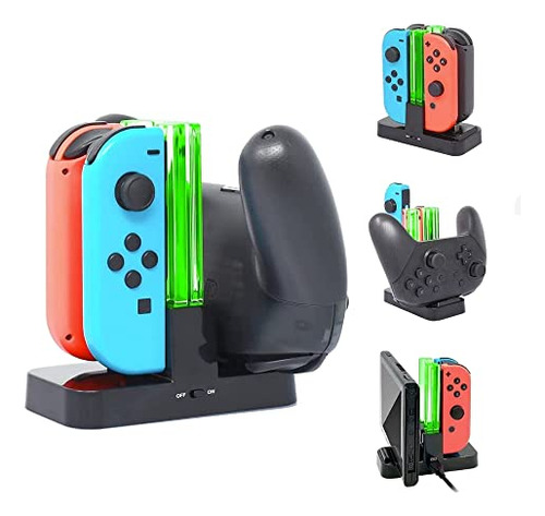 Navor Pack: Dock Stand Y Cargador Joy-con Para Switch