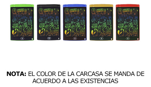 Tableta Lcd Pizarra Magica Dibujo Lapiz Borrado 12in 4 Pzas
