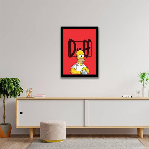 Quadro Decorativo Duff Beer Homer Simpsons 45x34cm