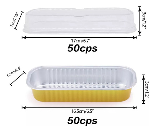 Lj Para Vasos Desechables De Aluminio Para Hornear, 50