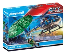 Comprar Helicóptero Policía: Persecución Paracaídas - Playmobil