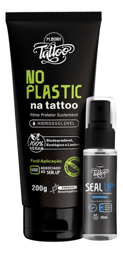 No Plastic 200g + Seal Up 30ml Mboah Plástico Filme Tattoo