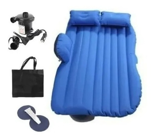 Colchon Inflable Auto Cama  + Compresor + 2 Almohadas Pro