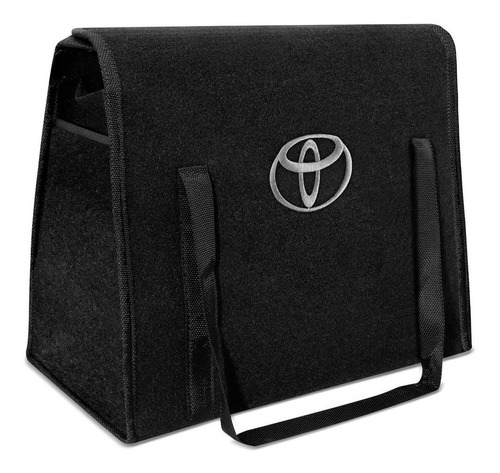 Bolsa Organizadora Porta Malas Logo Toyota Carpete Preto 20l