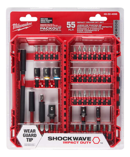 Kit Bit Shockwave Com 55 Peças 48-32-4096 Milwaukee