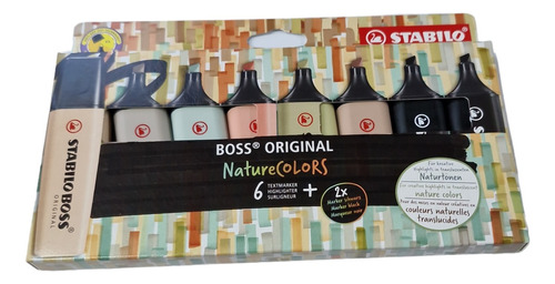 Resaltador Stabilo Boss Naturecolors Wallet X 8u. Surt.