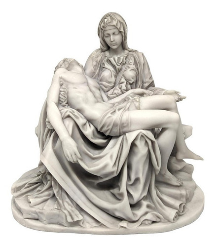 Michelangelo Pieta 1499 Imagem Em Mármore Maciço Grande Cor Branco
