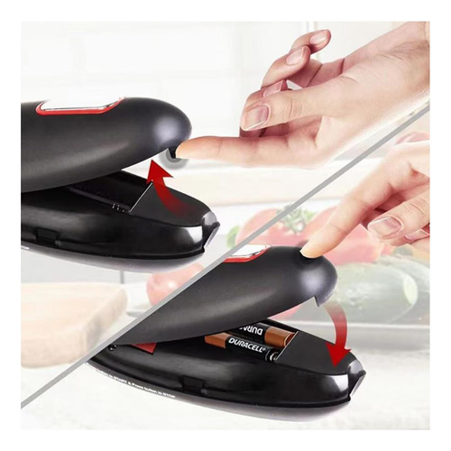 Abrelatas Eléctrico, Abrelatas Con Pilas Para Personas Y De Rojo.