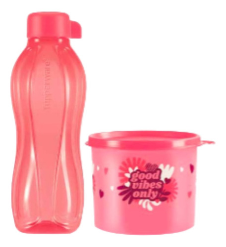 Set Tuper Hermético Redondo Mas Botella Eco 500ml Tupperware