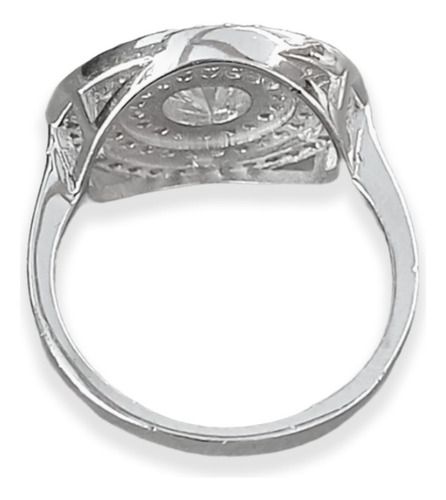 Imagen 3 de 6 de Anillo Plata Italiana 925 Y Circonitas Modelo Lúa