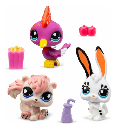 Set De 3 Figuras Coleccionables Littlest Pet Shop Parque