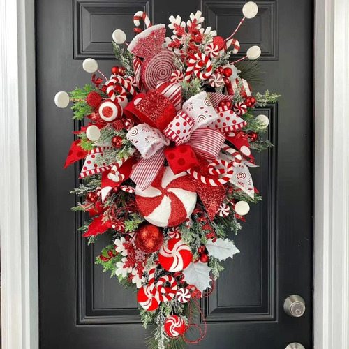 A Guirnalda Colgante De Puerta De Pared Con De Navidad,