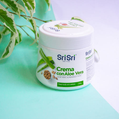 Imagen 2 de 4 de Crema Aloe Vera Y Aceite De Almendras Sri Sri Tattva X 150g Tipo De Envase Pote Fragancia Aloe Vera