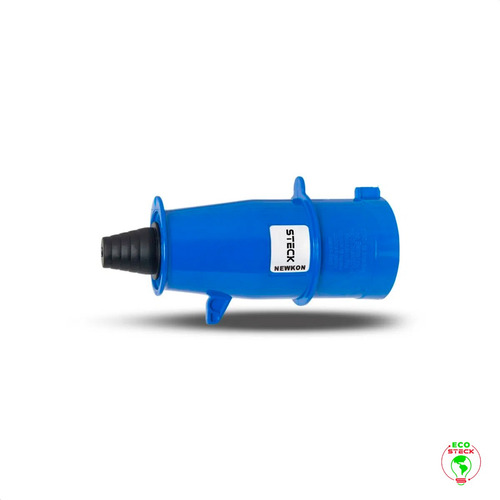 Plug Newkon 3p+t 32a 200/250v 9h Ip44 N4279 Steck Cor Azul Azul