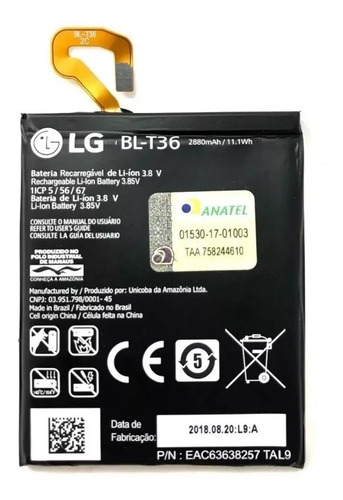 Battery Lg K11 K11 + Bl-t36 New 100% Original New