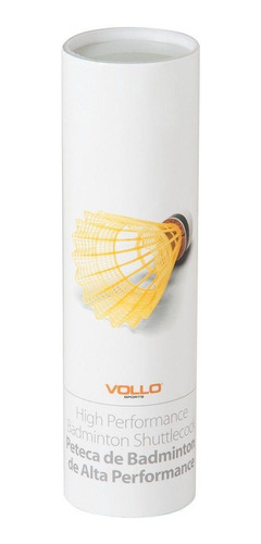 Peteca De Badminton De Nylon Kit 6 Unidades - Vollo Vb600