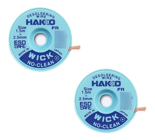 2x Fita Malha Dessoldadora Hakko 1,5m 2.5mm Fr150-85 Voltagem 110v/220v