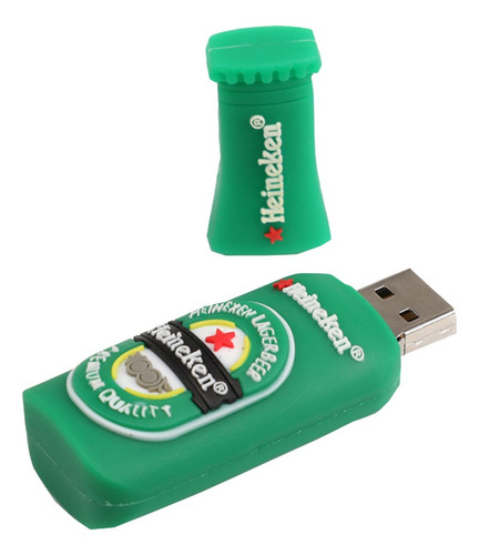 Imagen 6 de 10 de 1 Pieza Flash Usb Exquisito Elegante Botella De Cerveza