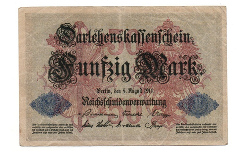 Billete Alemania Imperio 50 Marcos Año 1914 P#49