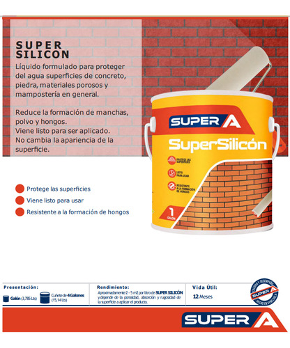Super Silicon Protector De Muros Hidrofugo Cuñete