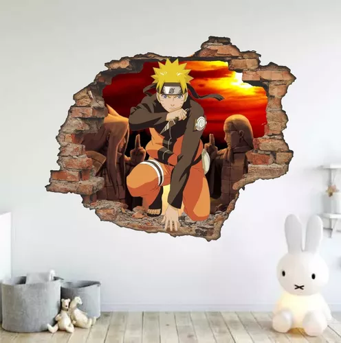 Papel De Parede Adesivo Quarto E Sala Anime Naruto Clássico + Kit