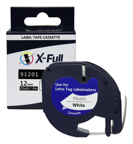 Kit 5 Fitas Plástica Black / White Compatível X-full 12mm