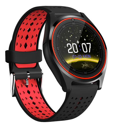 Smartwatch Con Pantalla Lcd Bluetooth Color Rojo - Ps