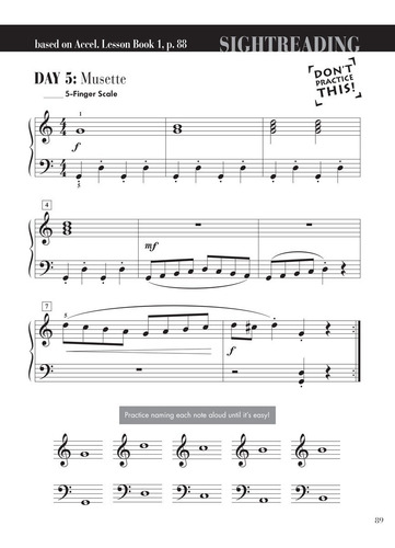 Accelerated Piano Adventures For The Older Beginner: Sightre