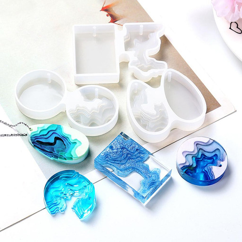 2x Molde De Resina Transparente Diy Colgante De Joyería Que