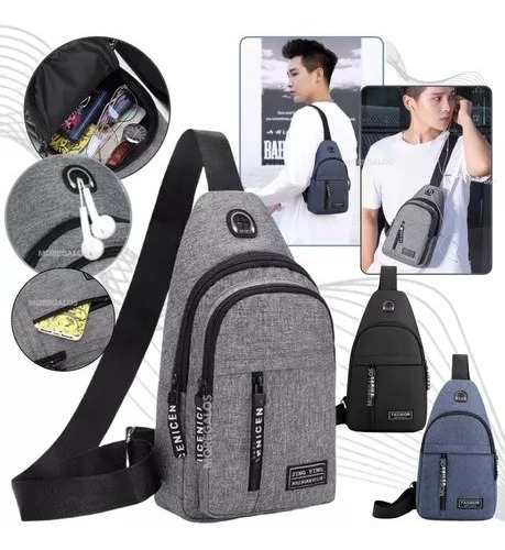 Imagen 1 de 1 de Morral Riñonera Bandolera Cruzada Viajes Deportivo Unisex
