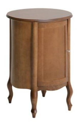 Mesa De Cabeceira Barrica Em Madeira Tampo Oval Atlantis