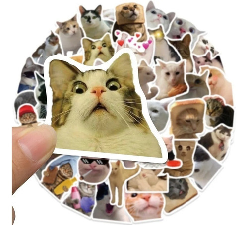 Gato Gatitos - Set De 50 Stickers / Calcomanias / Pegatinas
